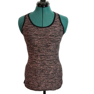 Lululemon Cool Racerback Tank Electric Coral Multicolor Heathered, Size 6 Small‎